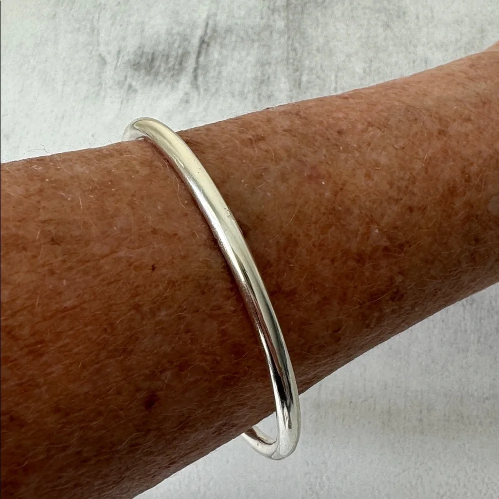 Seed & Sage Sterling Silver 925 Solid Thin Round Bangle Bracelet